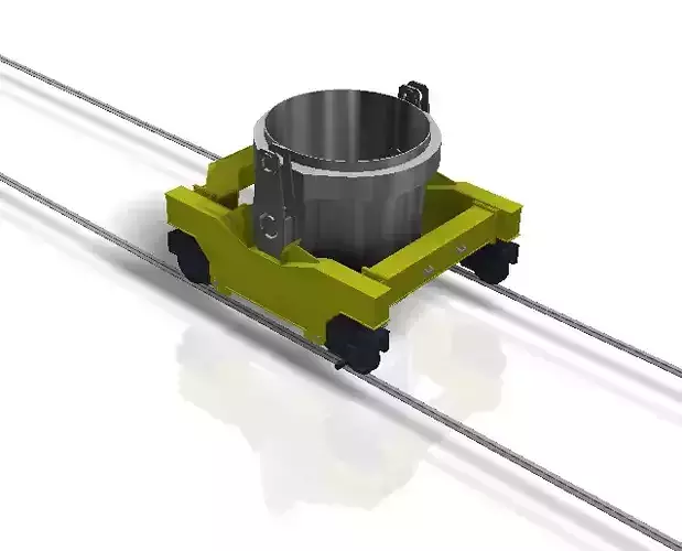 Molten steel ladle car