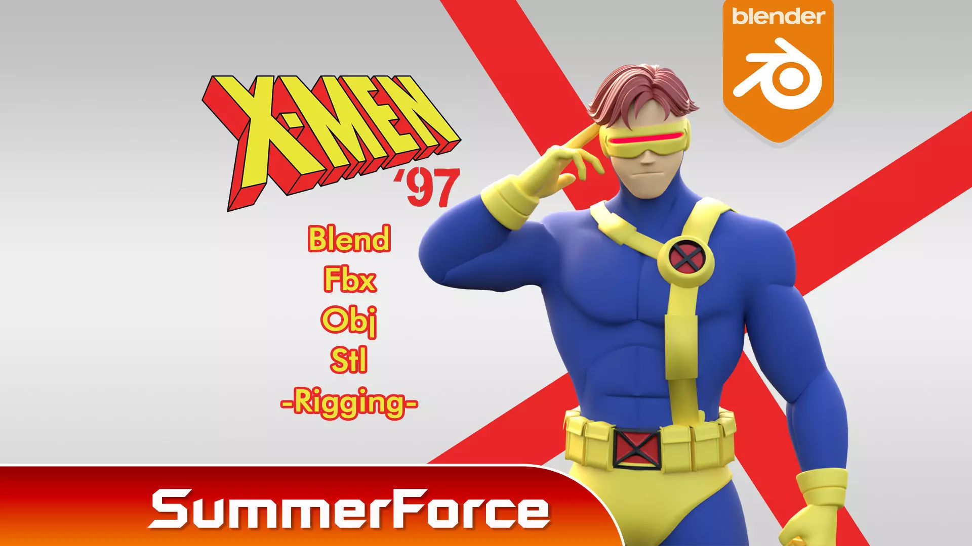 Cyclops - XMen 97 3D model_0