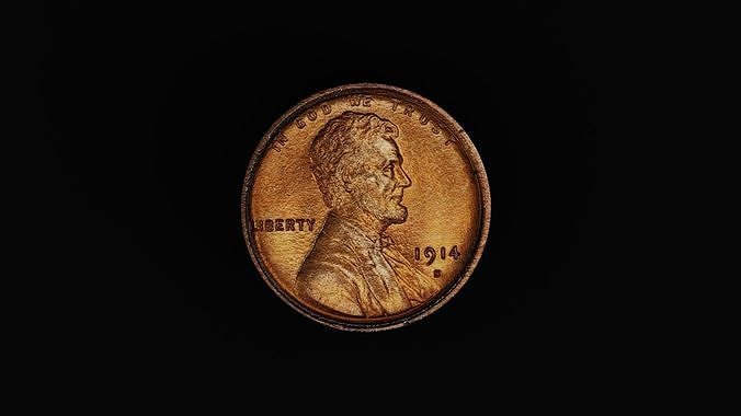 Bronze Penny USA 3D model