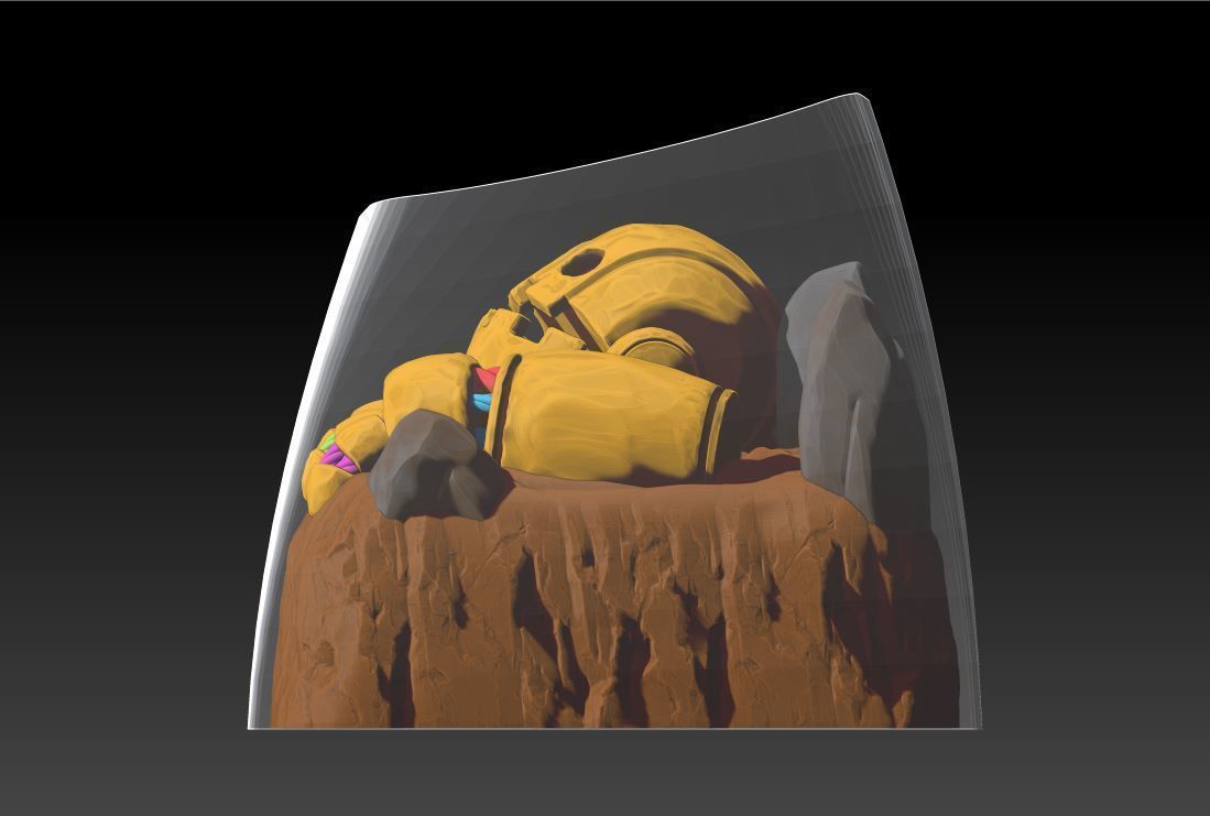 keycap artisan dead robot cute for keyboard or figure 3D print model_3