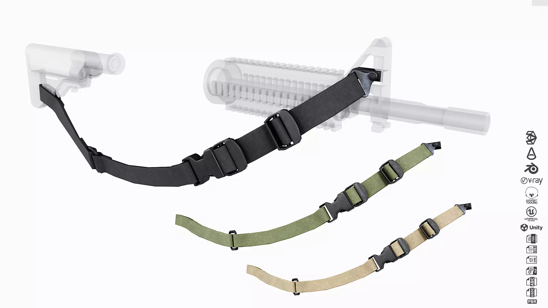 Tactical Sling - Combat Sling Low-poly 3D model