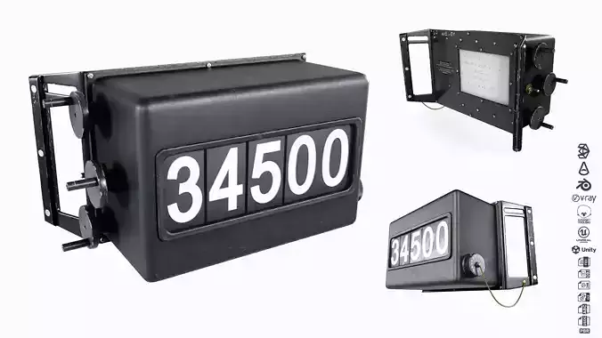 Weight Board Handle Low-poly 3D model