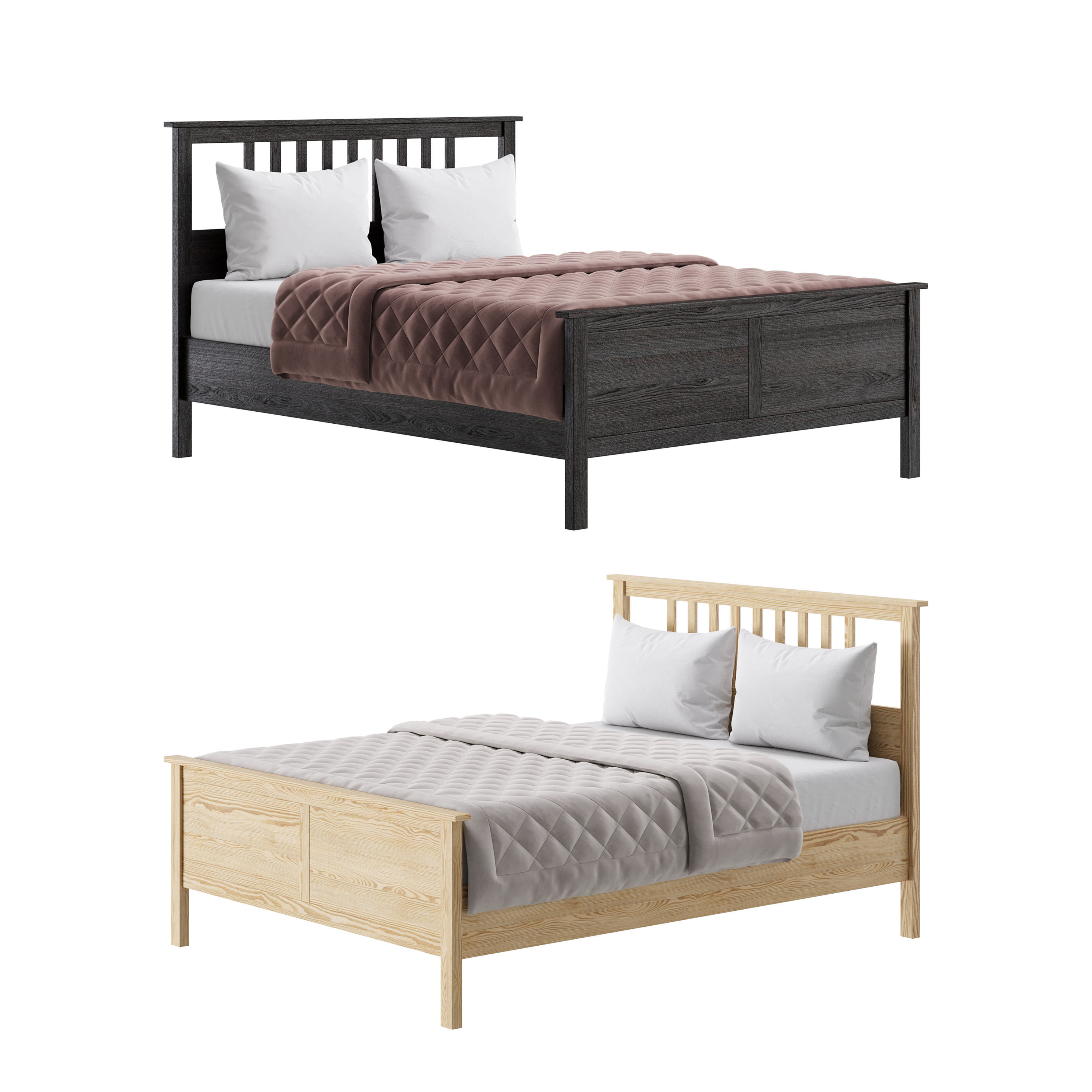 HEMNES Bed 3D model_1