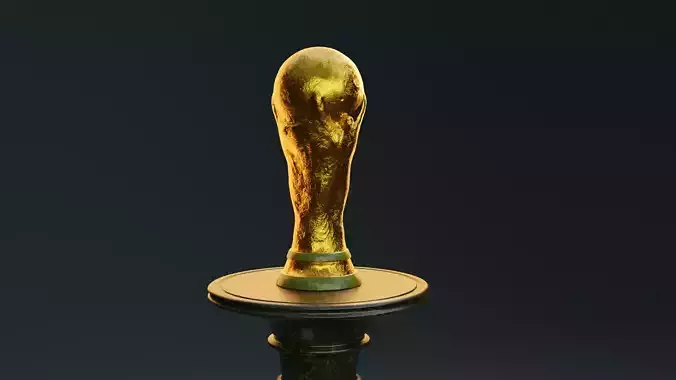 Football Soccer world cup Trophy game ready 