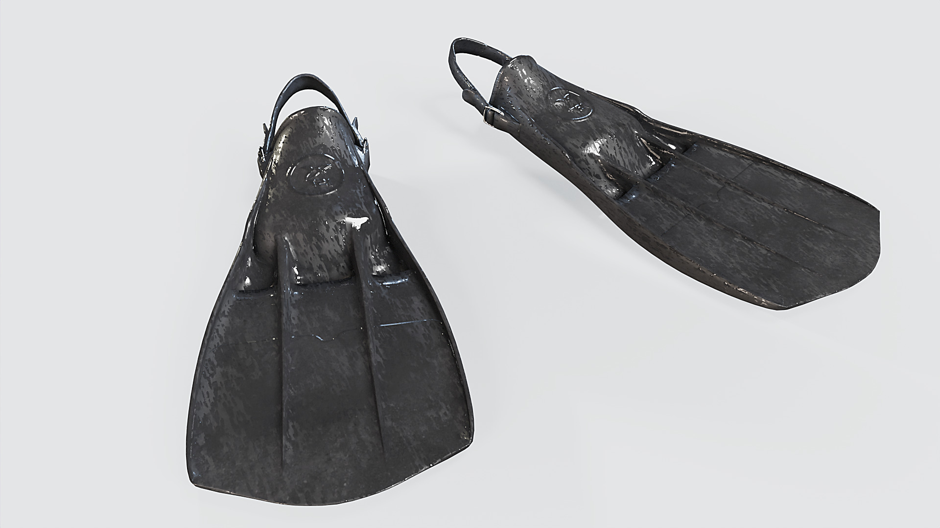 Scuba Fins Low-poly 3D model_3