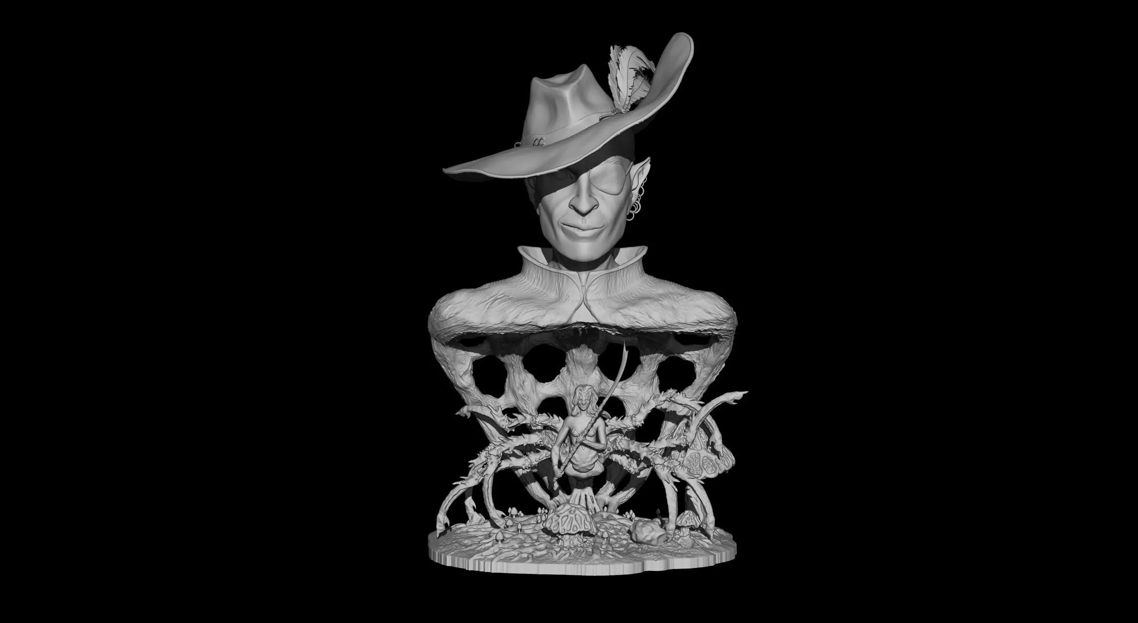 Jarlaxle bust 3D print model