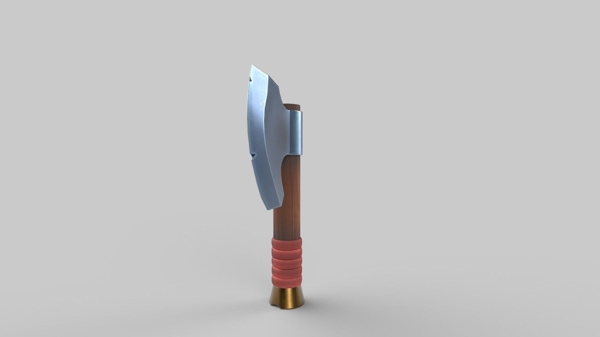 battle axe Low-poly 3D model_5