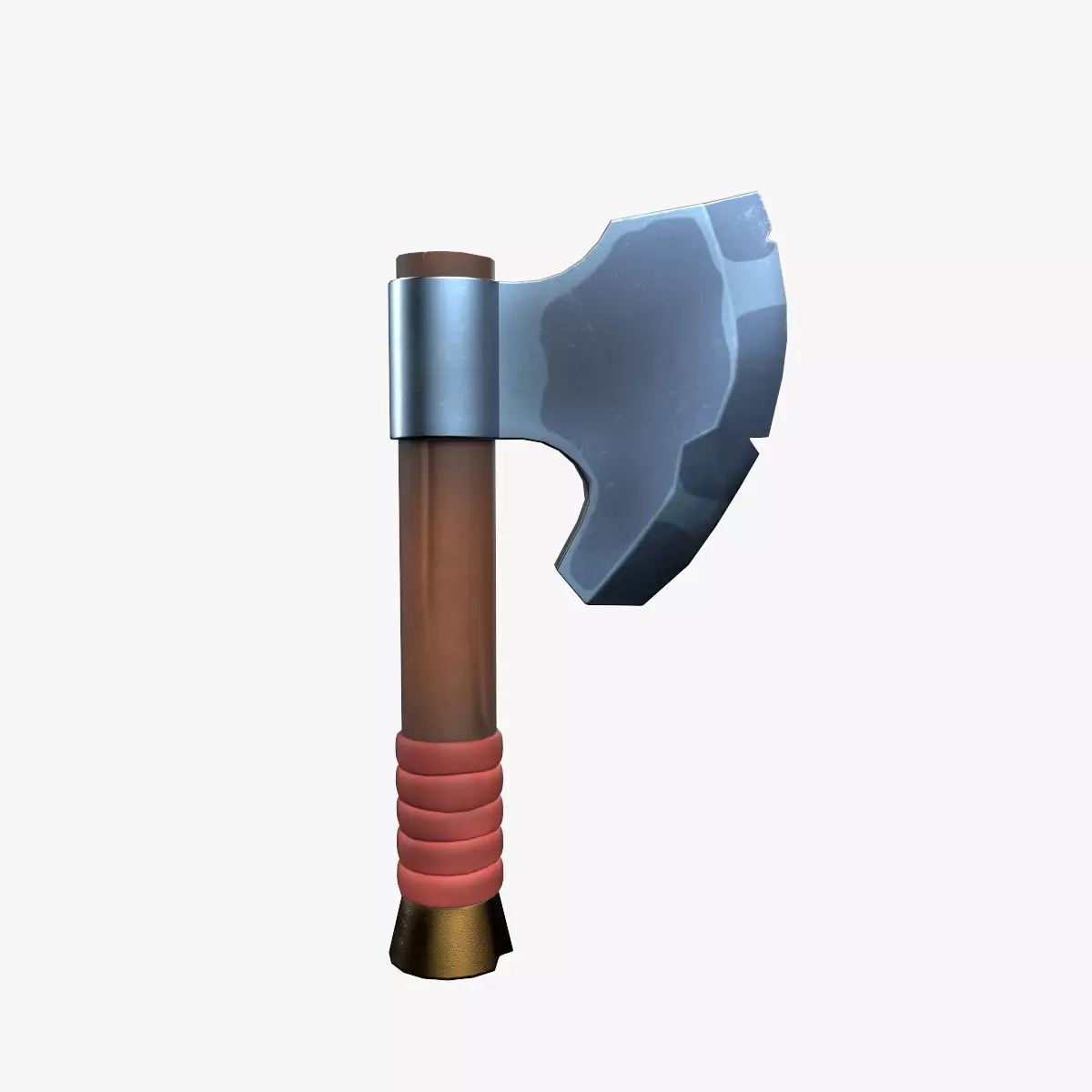 battle axe Low-poly 3D model_0