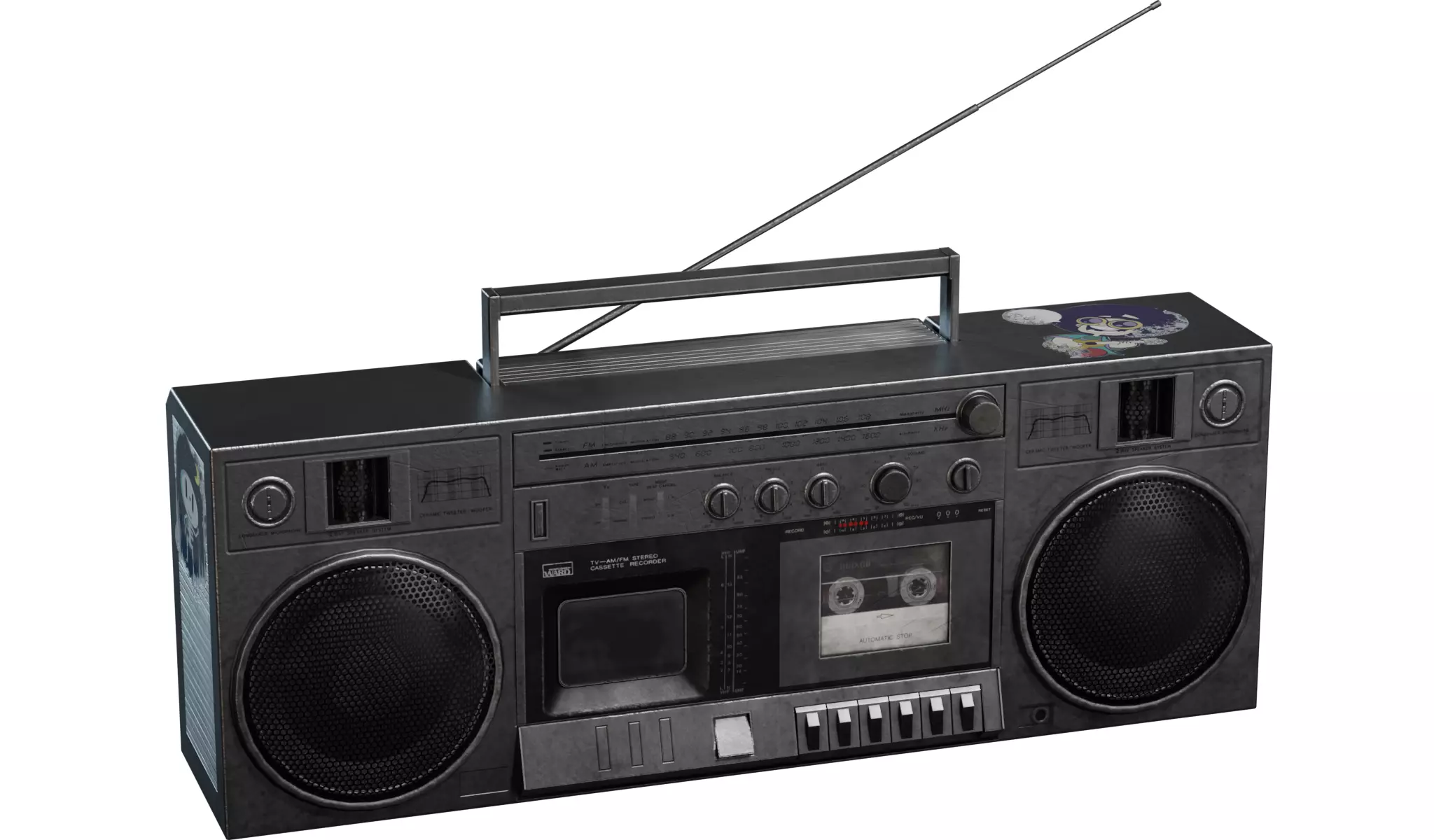 Boom box Free low-poly 3D model