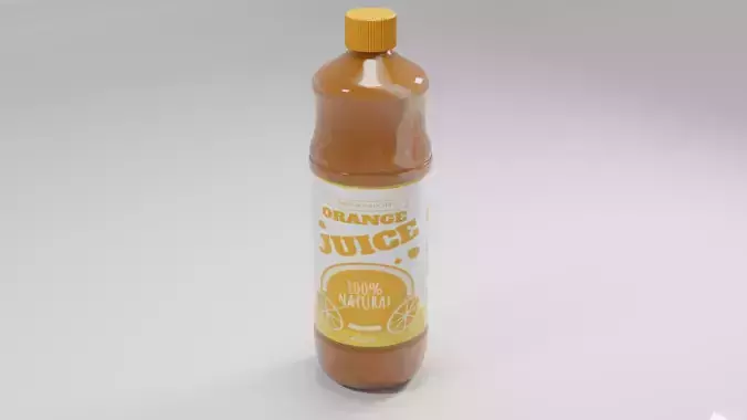 Orange juice glass bottle 