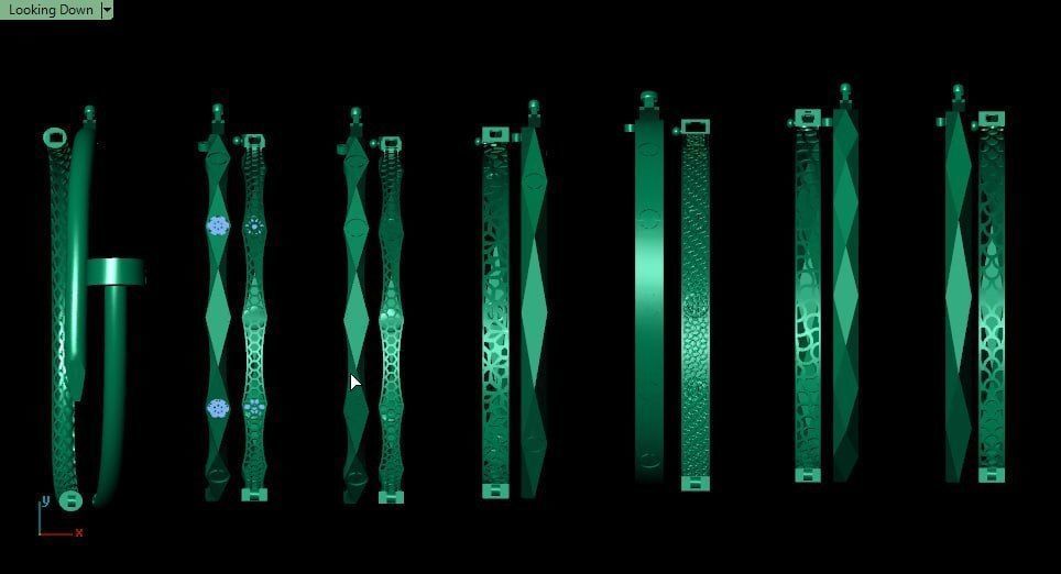 12 semicartier and similar models bracelet 3D print model_8