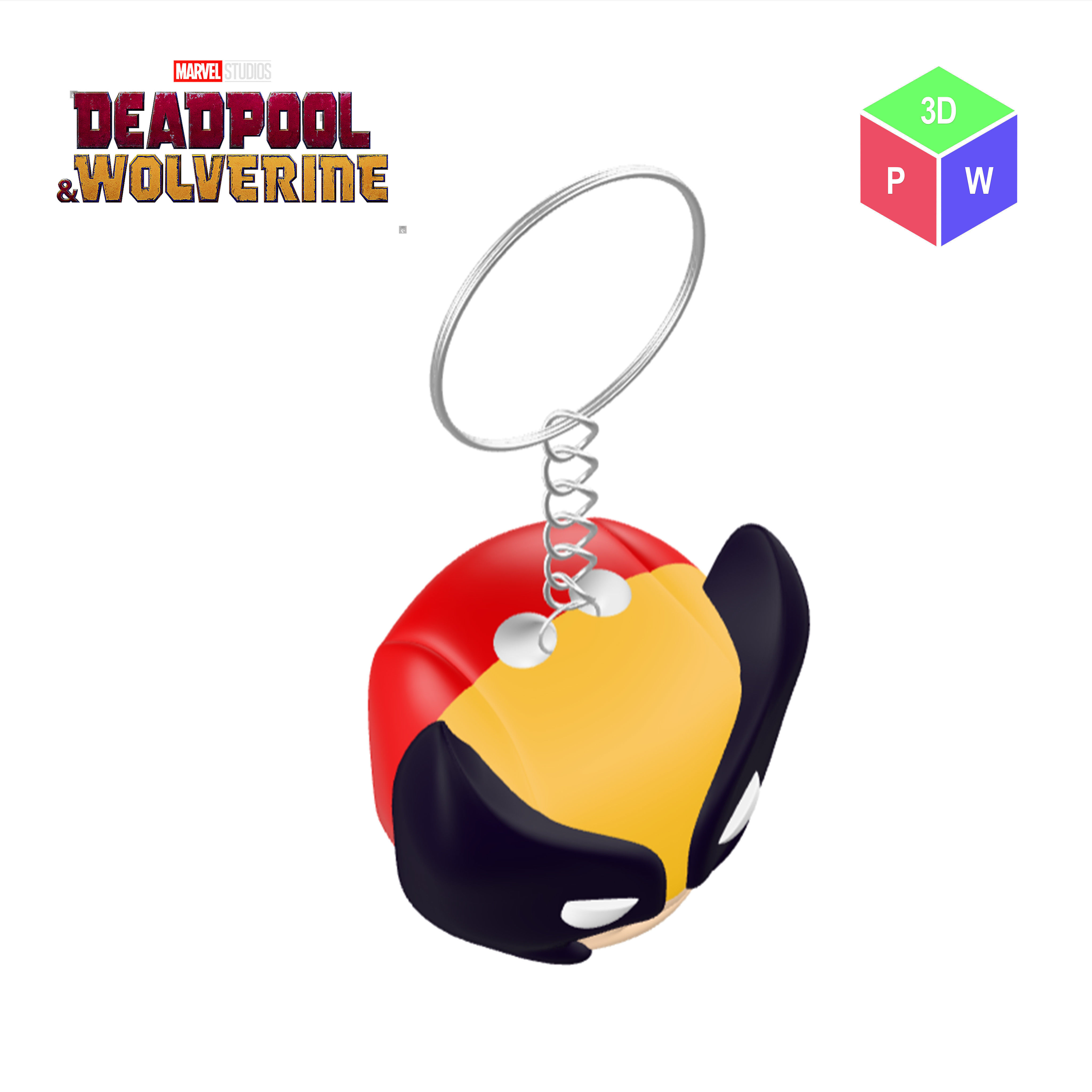 DEADPOOL WOLVERINE KEYCHAIN 3D print model_2