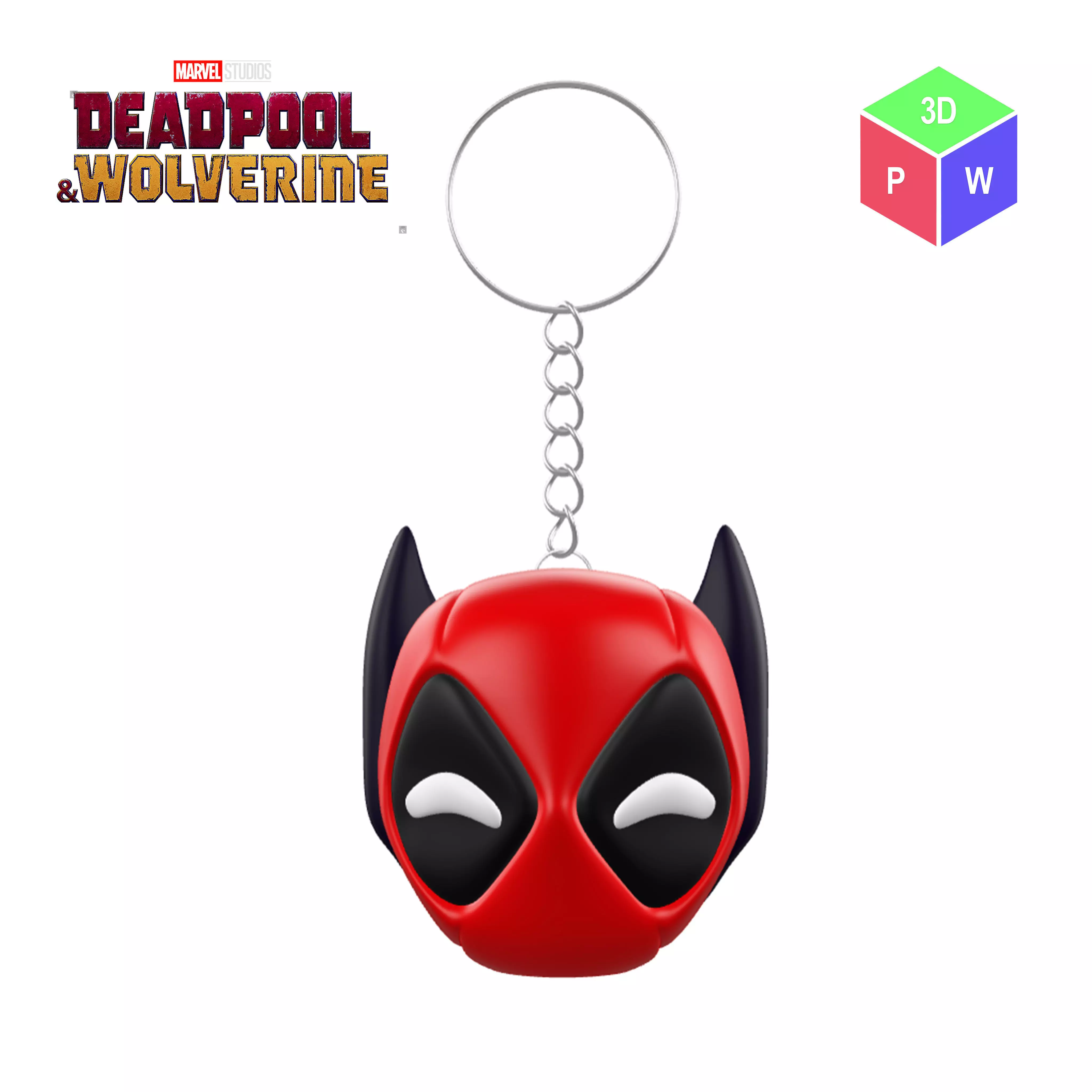 DEADPOOL WOLVERINE KEYCHAIN 3D print model_0