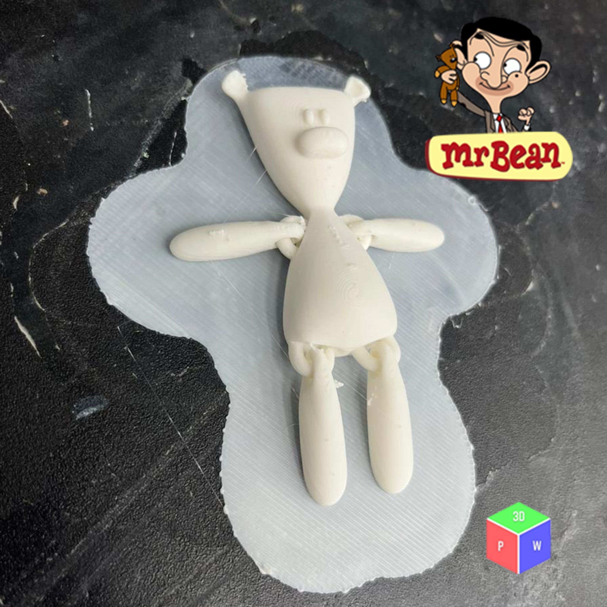 ARTICULATED MR BEAN TEDDY 3D print model_1