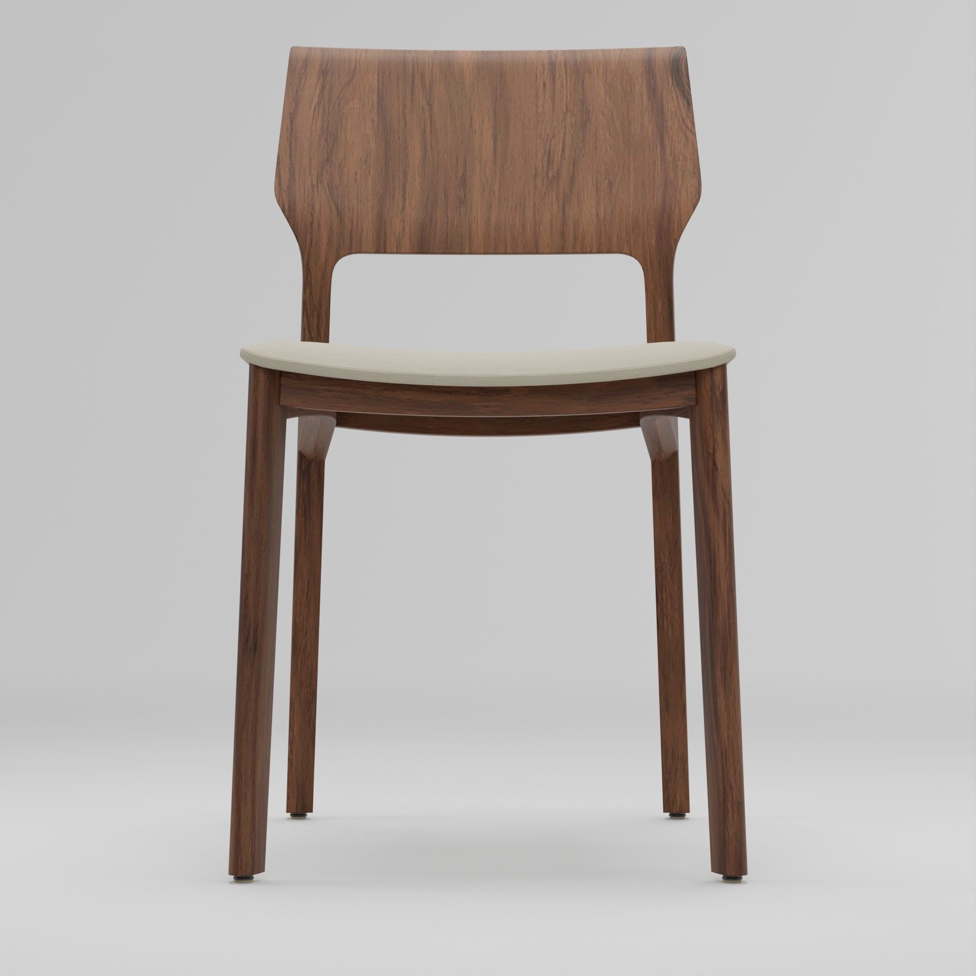 Wooden Dining Chair 3D Model Artisan Fin Chair 3D model_6