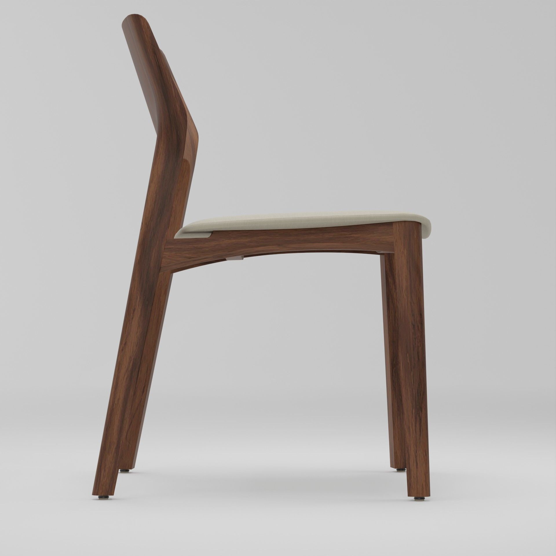 Wooden Dining Chair 3D Model Artisan Fin Chair 3D model_7