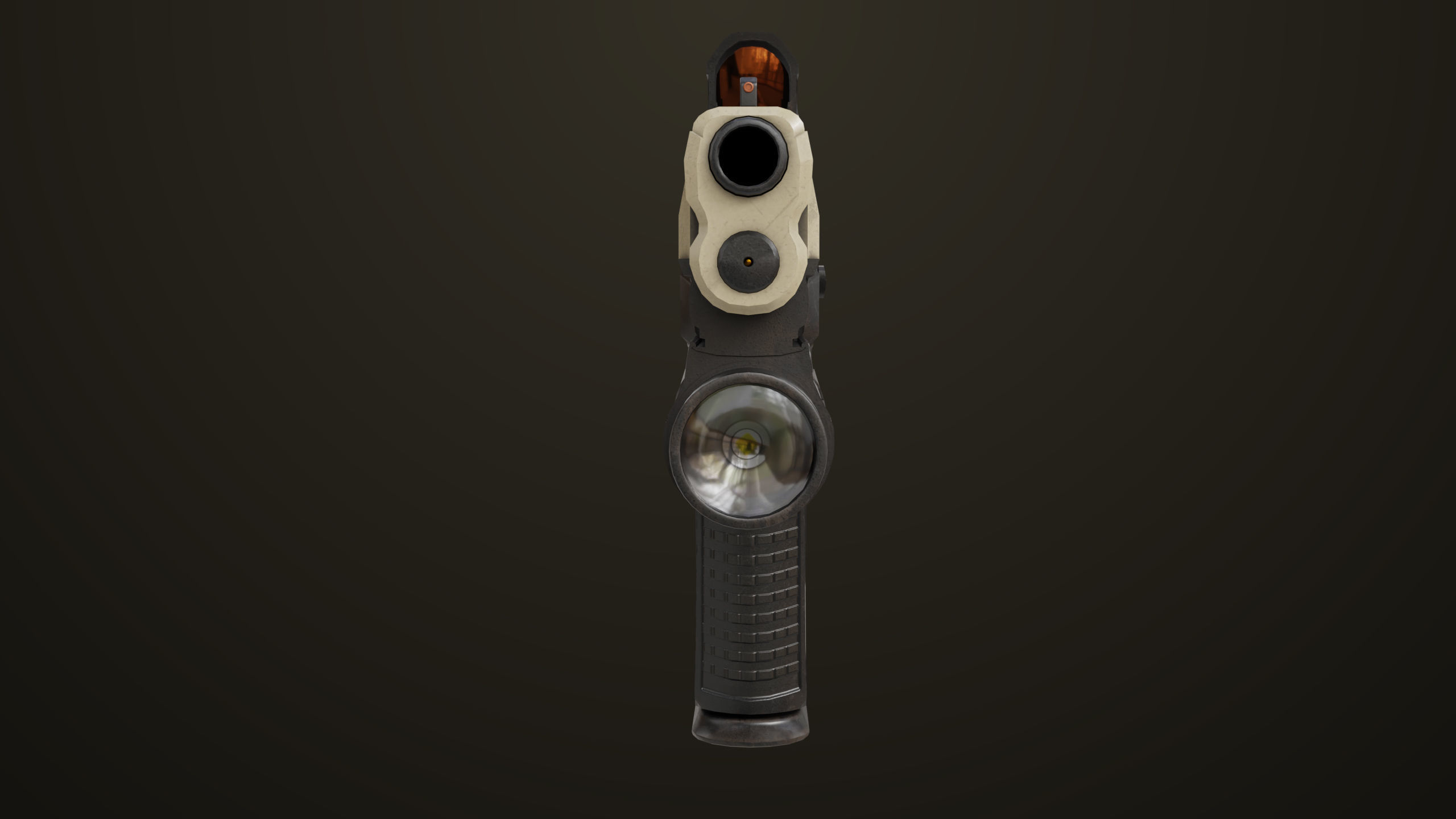 Pistol 06 Black Brown Generic All PBR Unity UE Textures Included Low-poly 3D model_30
