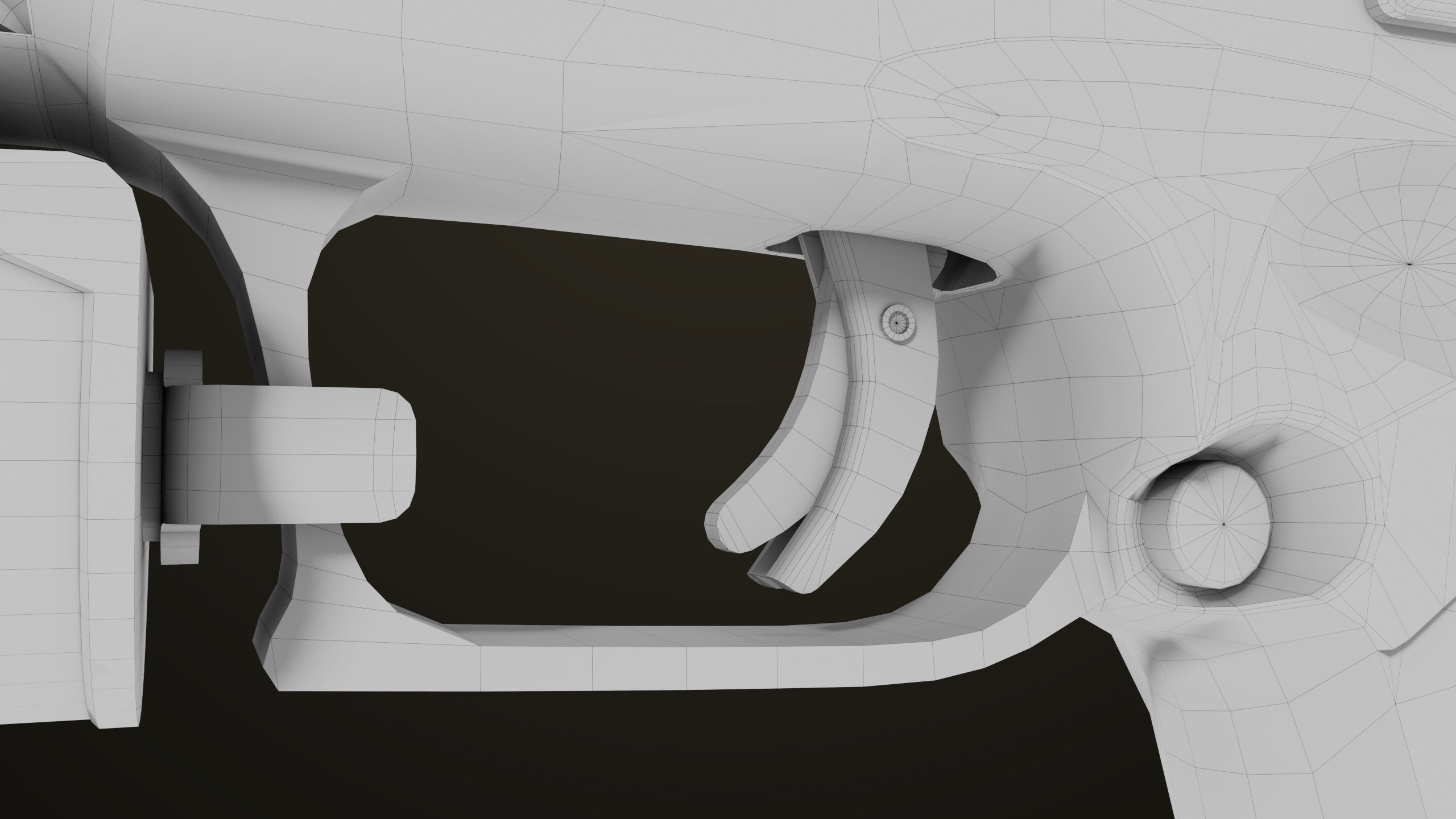 Pistol 06 Black Brown Generic All PBR Unity UE Textures Included Low-poly 3D model_43