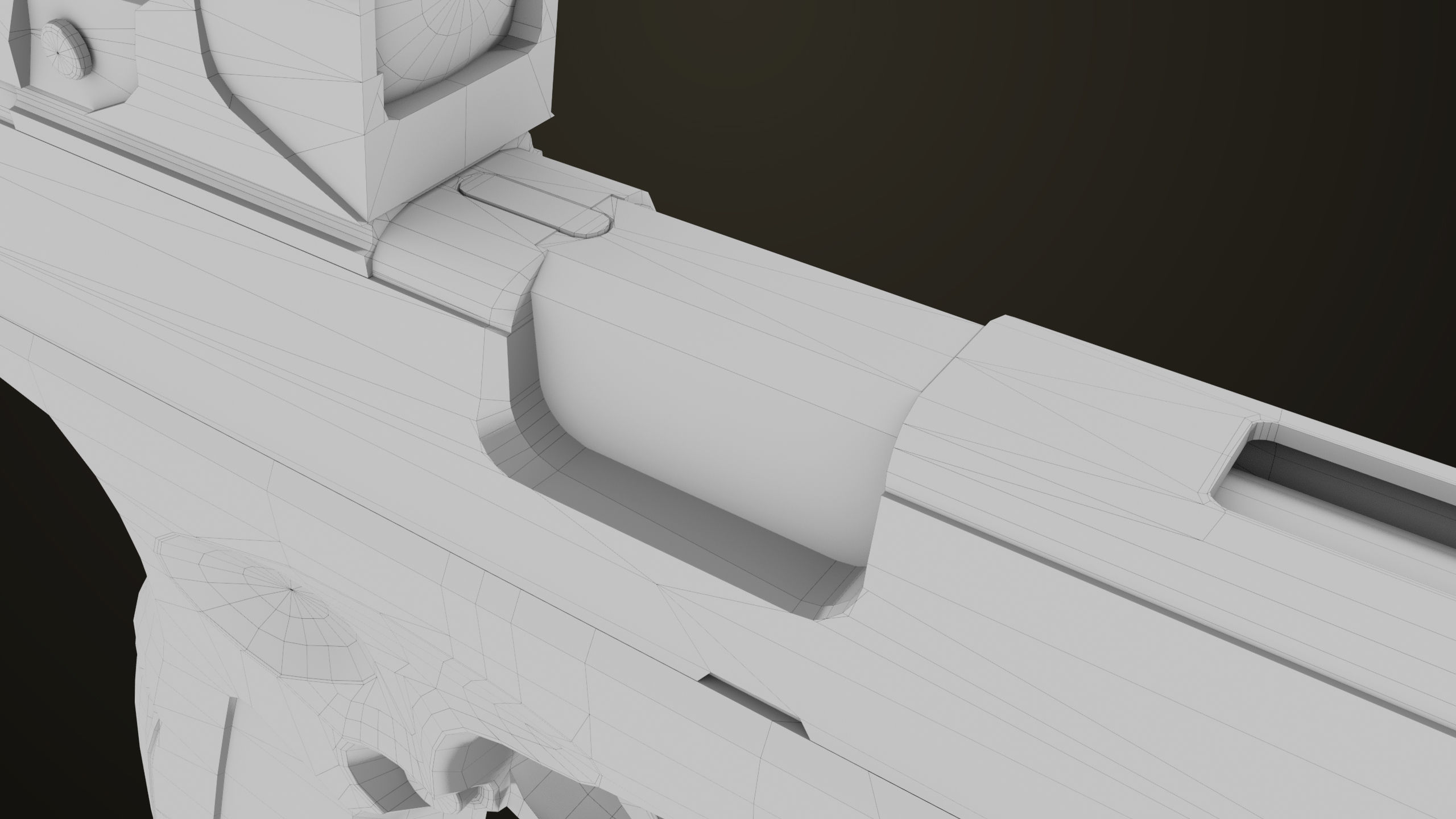 Pistol 06 Black Brown Generic All PBR Unity UE Textures Included Low-poly 3D model_48