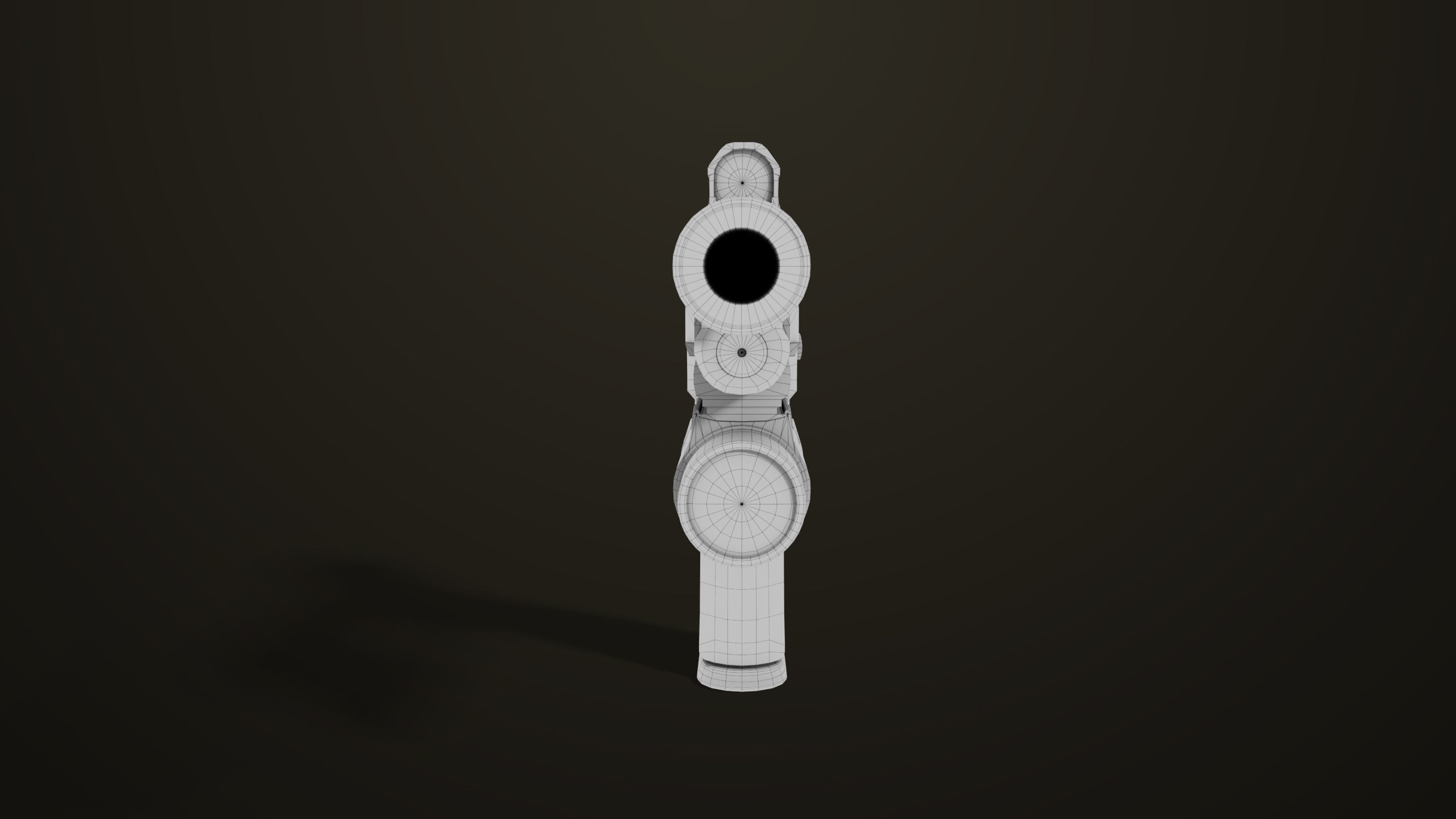 Pistol 06 Black Brown Generic All PBR Unity UE Textures Included Low-poly 3D model_37