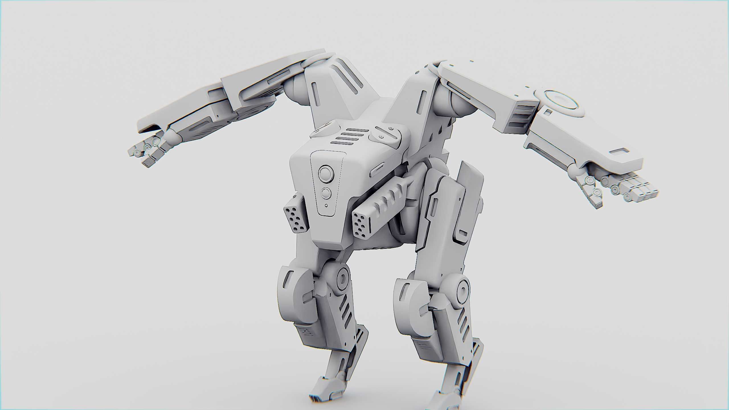BATTLE DROID ONYX Rigged for Unreal Engine - Unity - MIXAMO 3D model_32