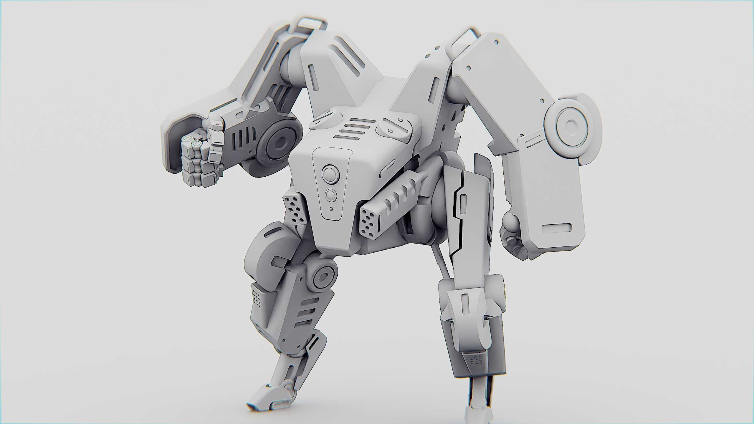 BATTLE DROID ONYX Rigged for Unreal Engine - Unity - MIXAMO 3D model_33