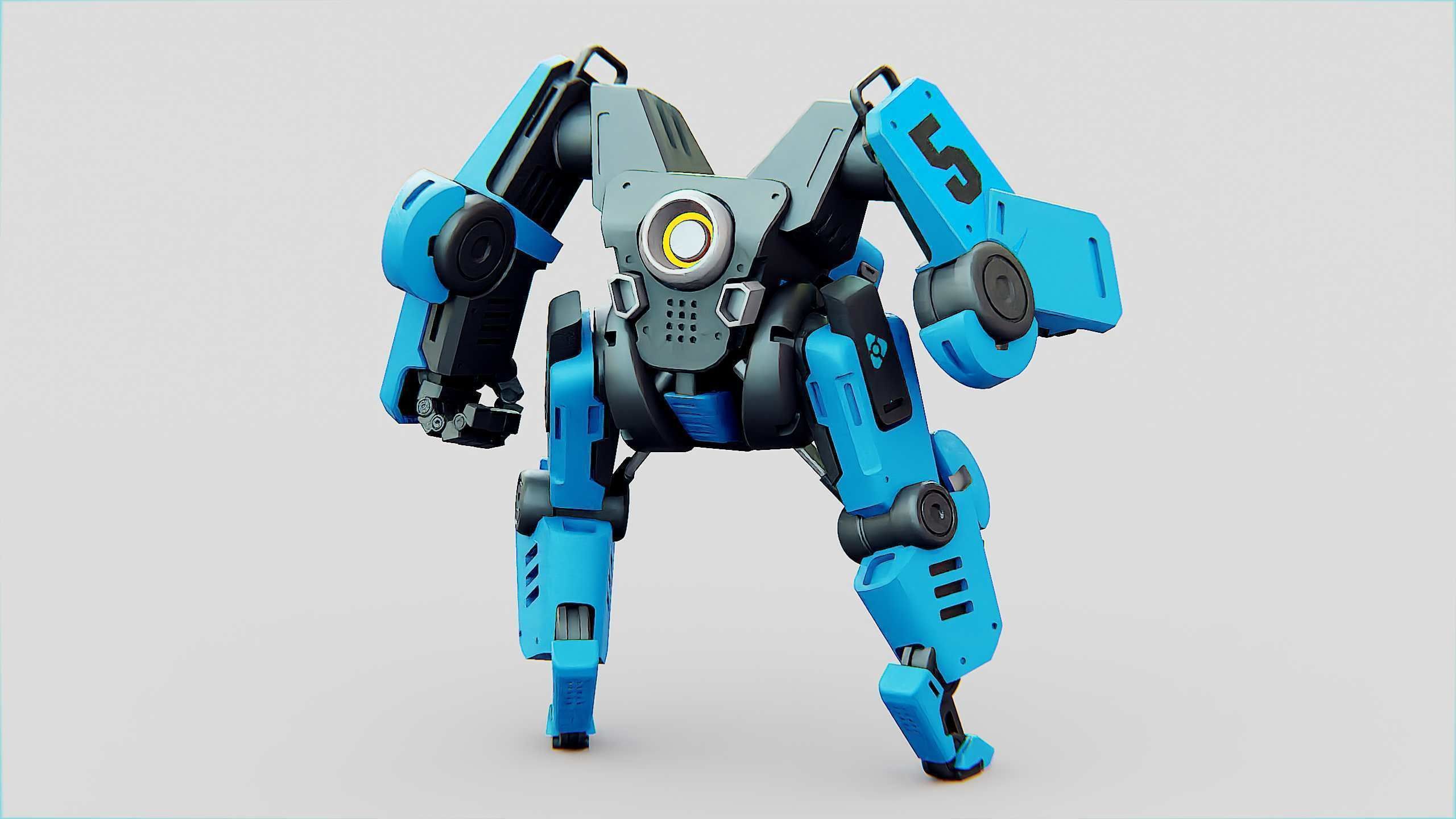 BATTLE DROID ONYX Rigged for Unreal Engine - Unity - MIXAMO 3D model_9