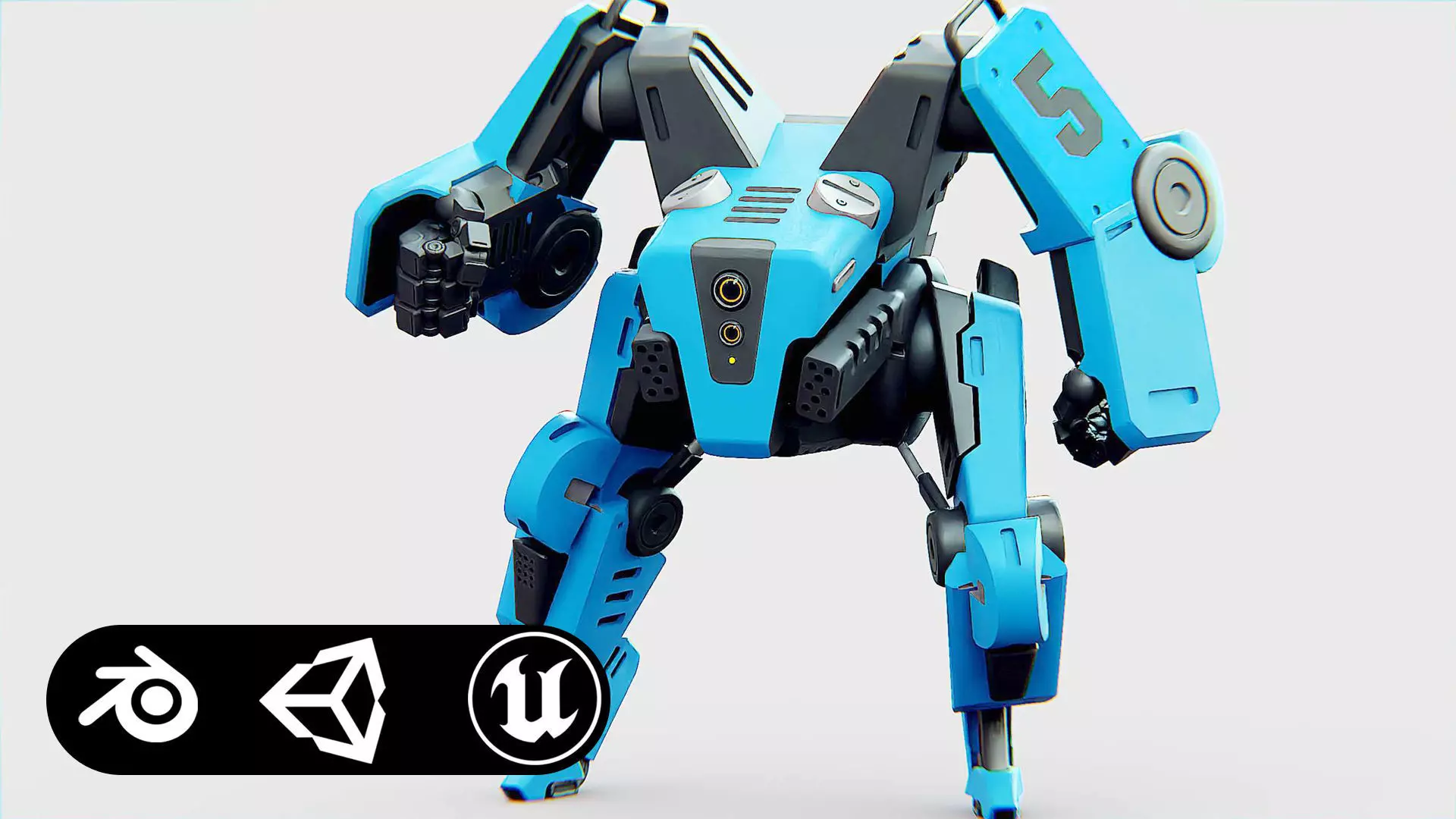 BATTLE DROID ONYX Rigged for Unreal Engine - Unity - MIXAMO 3D model_0