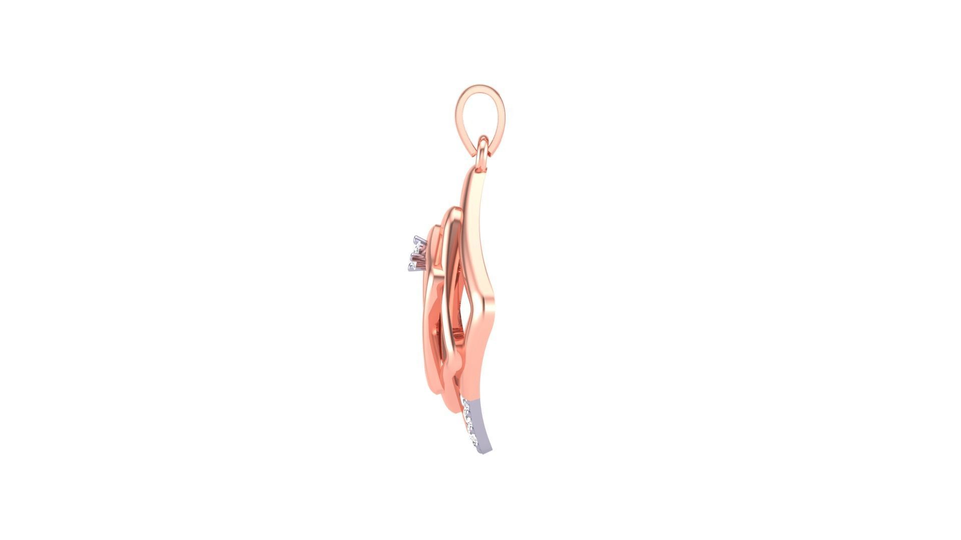 Squares with Squares Diamond Pendant 3D print model_4
