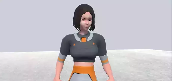 Sports Avatar Female Low-poly 3D model