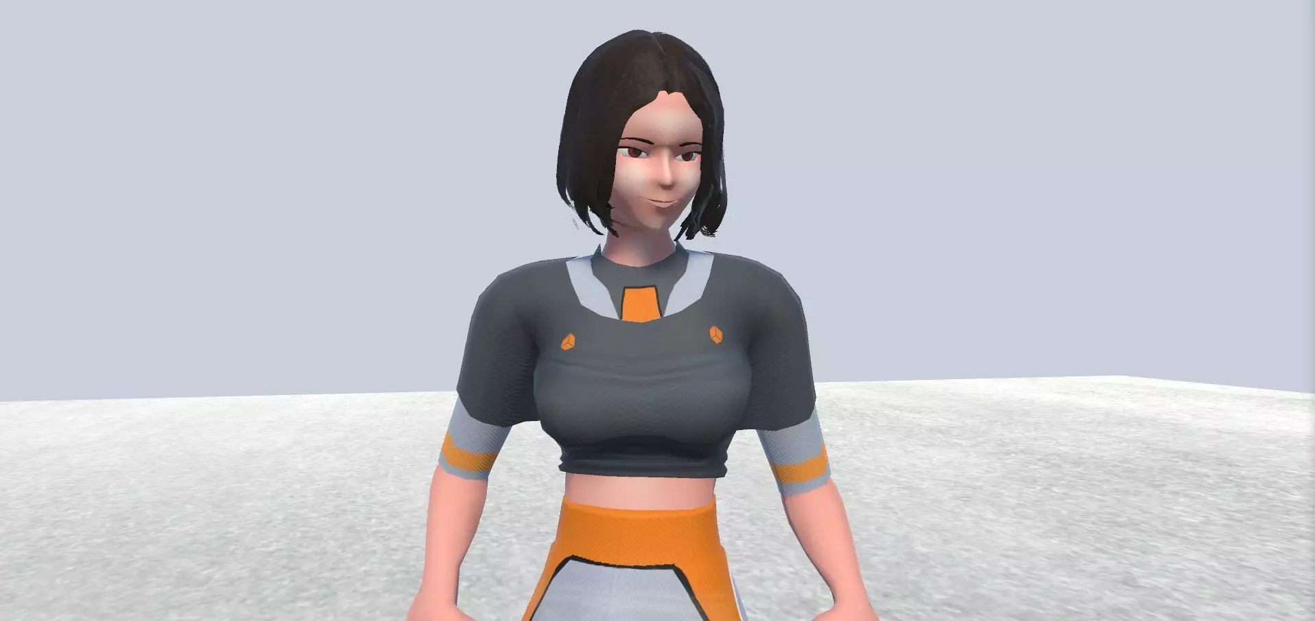 Sports Avatar Female Low-poly 3D model