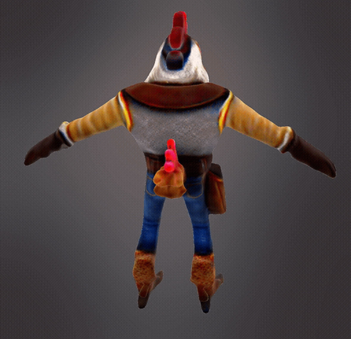 Cowboy Chicken 3D print model_3