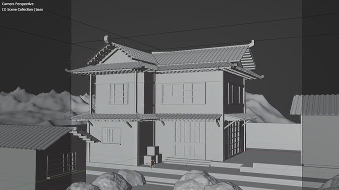 japanese tradisional house  Free 3D model