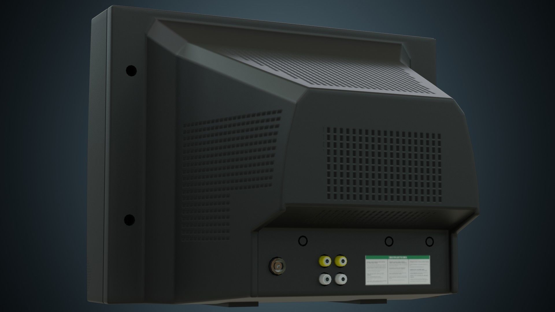 CRT Television 1A Low-poly 3D model_3