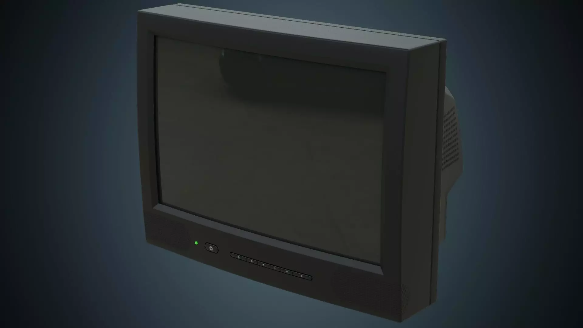 CRT Television 1A Low-poly 3D model_0