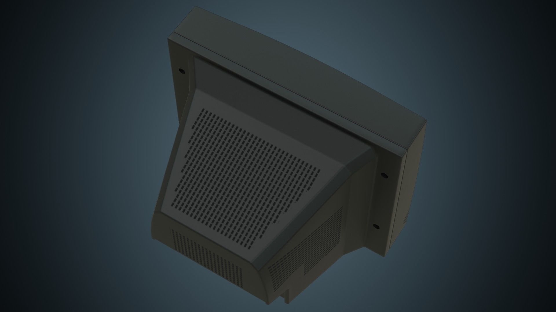 CRT Television 1A Low-poly 3D model_2