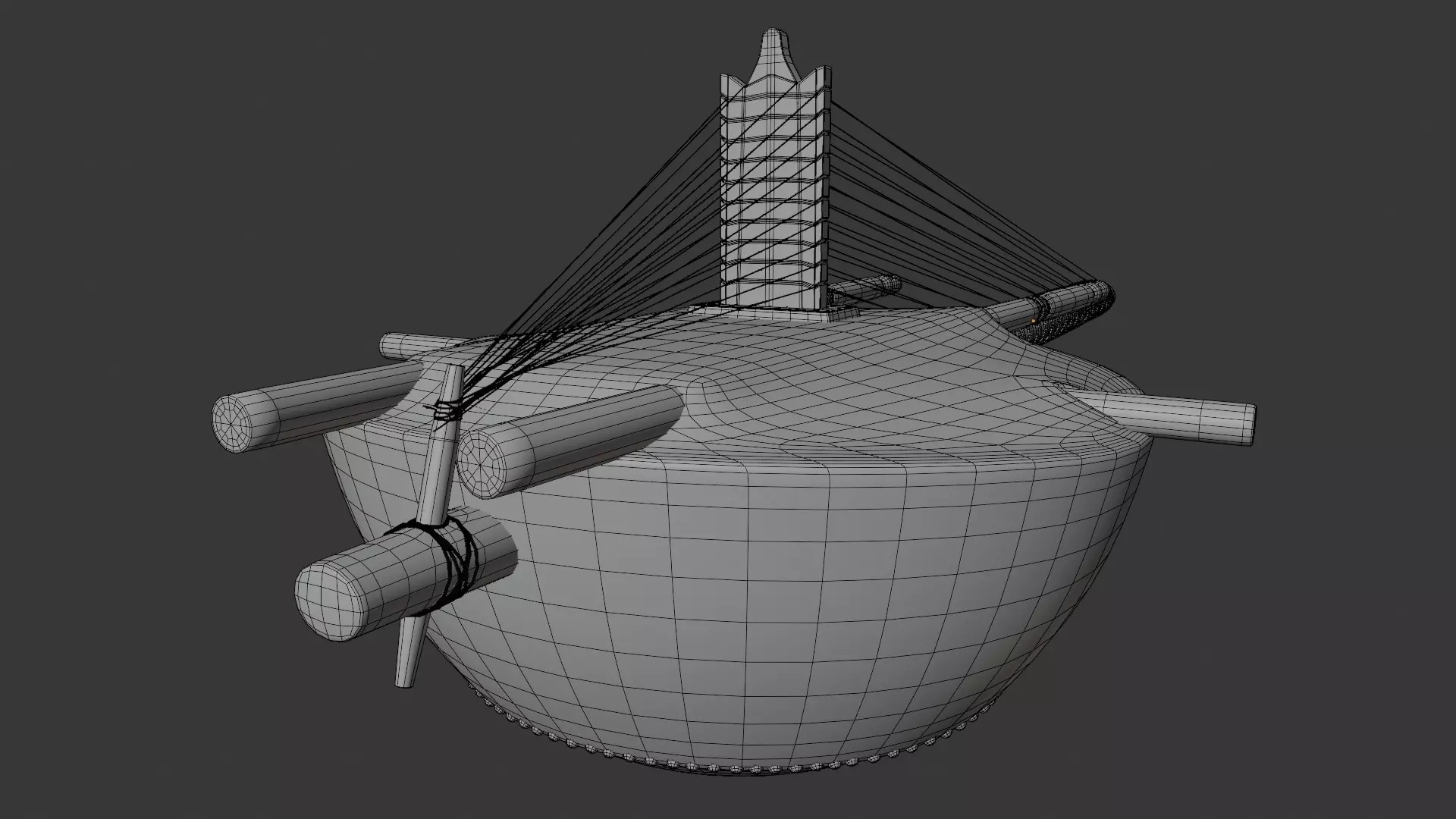 Kora - African Musical Instrument 3D model_6