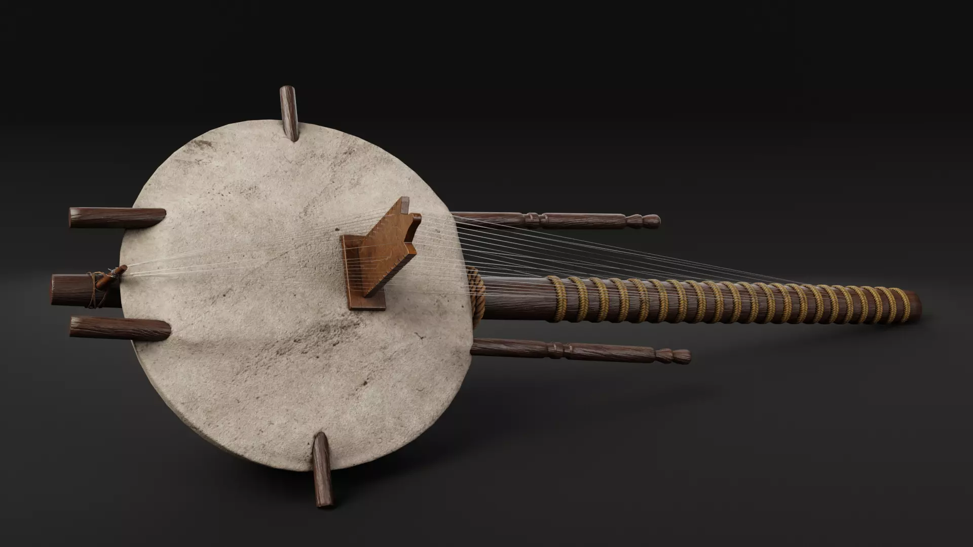 Kora - African Musical Instrument 3D model_2