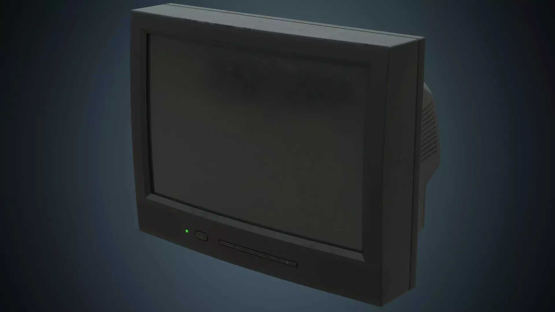 CRT Television 1B Low-poly 3D model_0