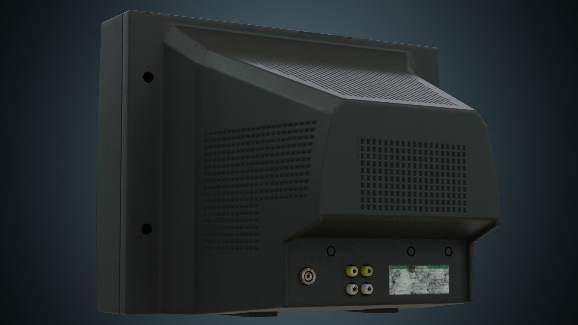 CRT Television 1B Low-poly 3D model_3