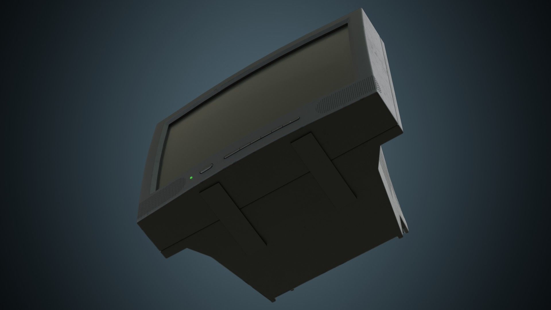 CRT Television 1B Low-poly 3D model_4