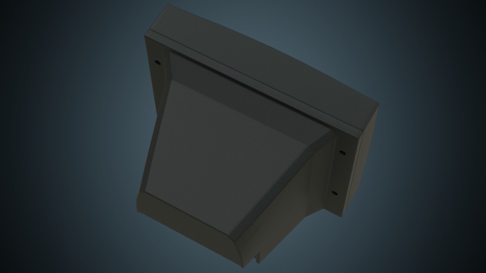 CRT Television 1 Basic Low-poly 3D model_2
