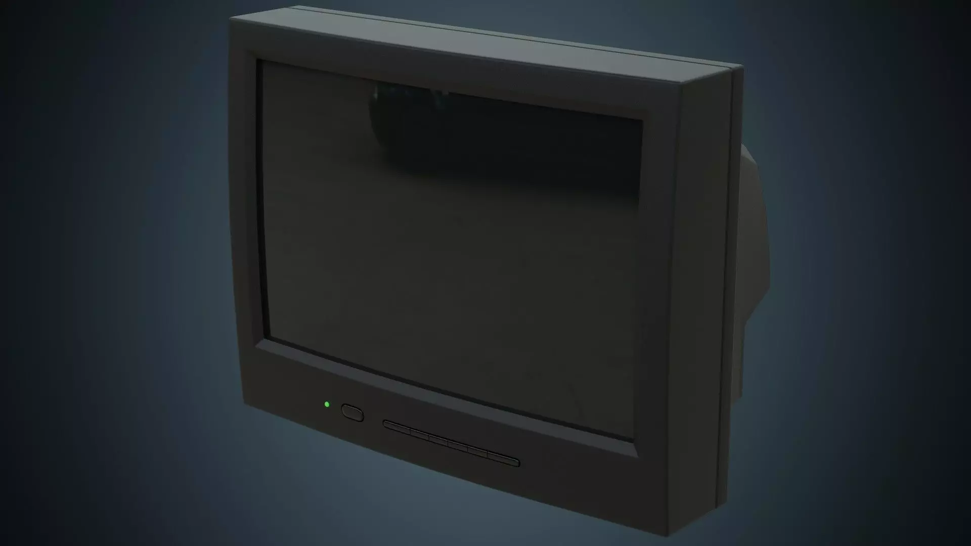 CRT Television 1 Basic Low-poly 3D model_0
