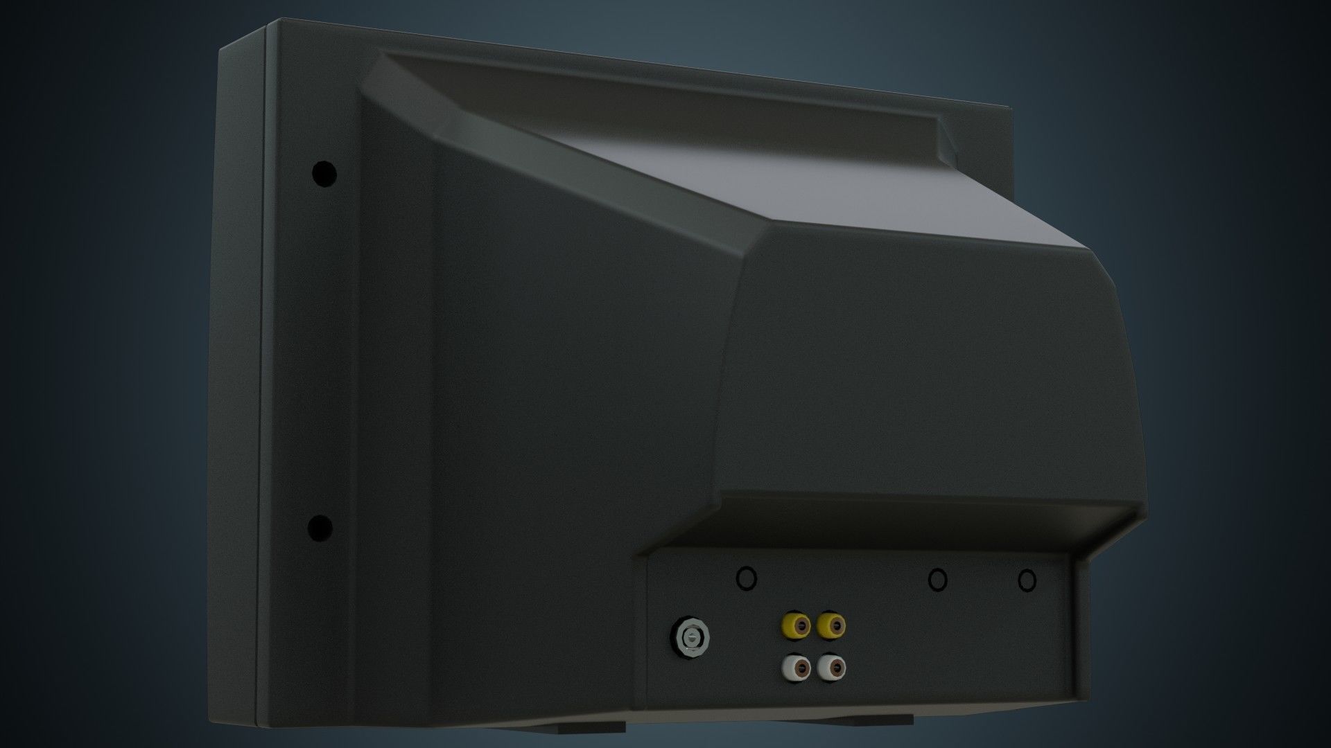 CRT Television 1 Basic Low-poly 3D model_3