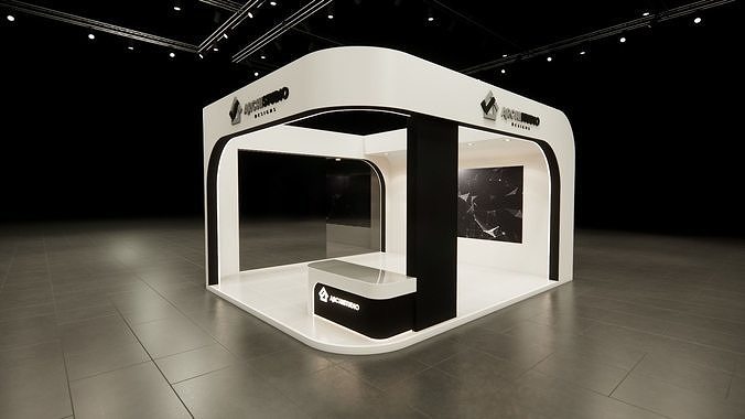 Exhibition booth design 3D model 6m x 7m 3D model