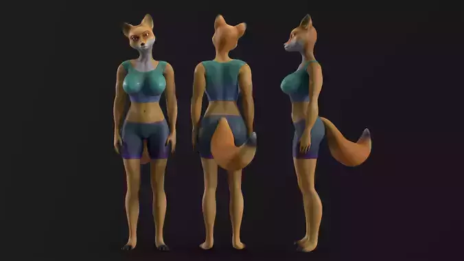 Furry Fox Lowpoly