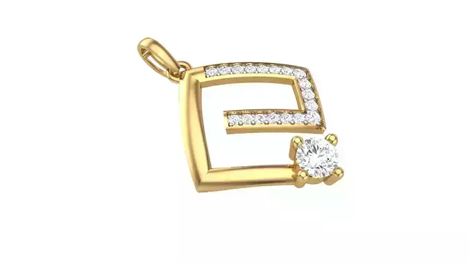 Ovate Sparkle Diamond Pendant 3D print model