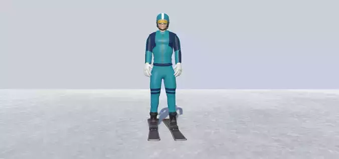 skiing Avatar male Rigged