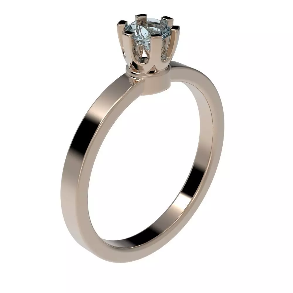 Diamond Engagement Ring 3D print model