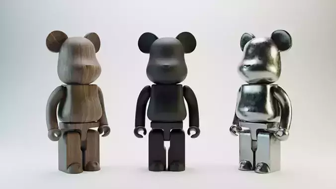 bearbrick collection 3D model